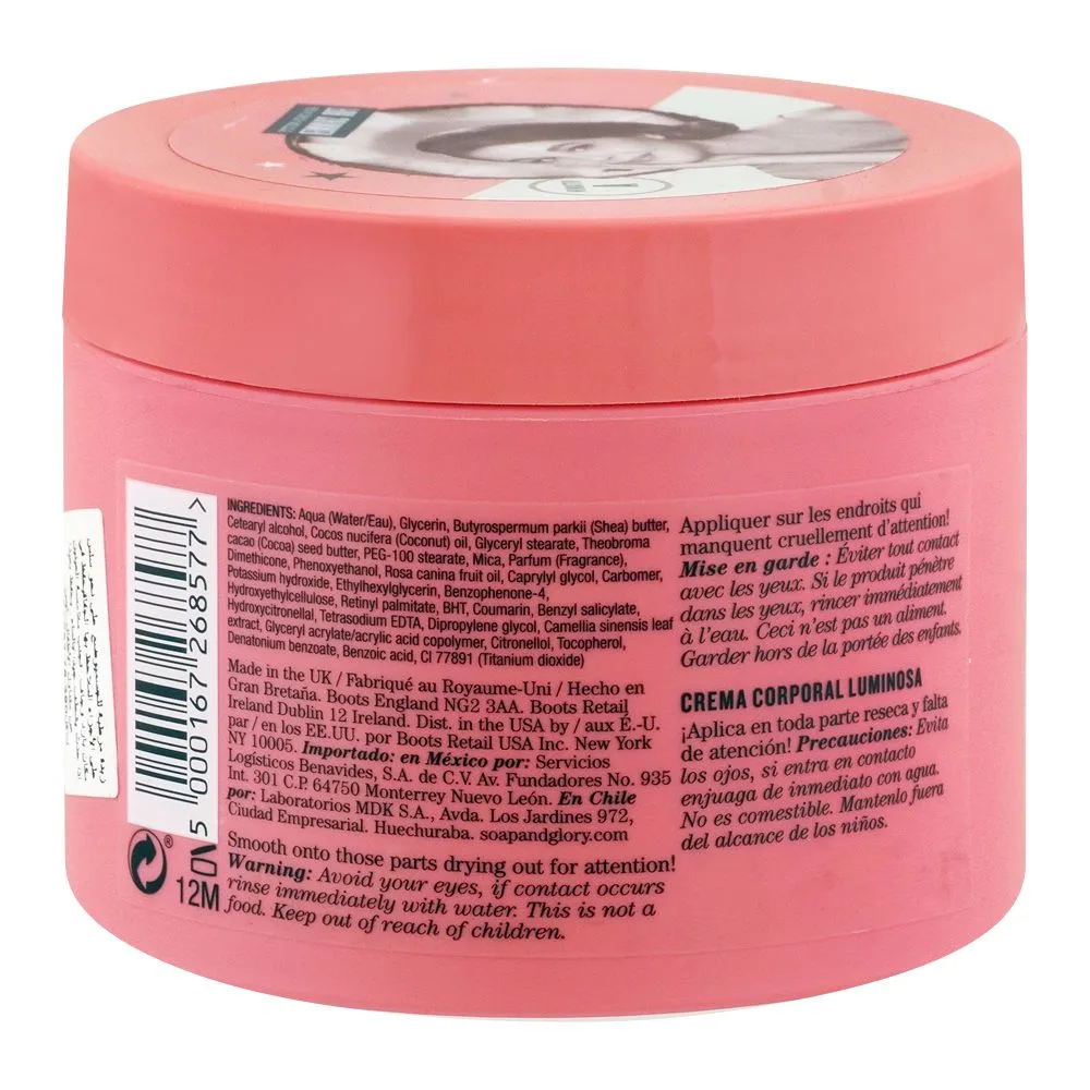 Side view of soap & glory a cream come true, 300ml