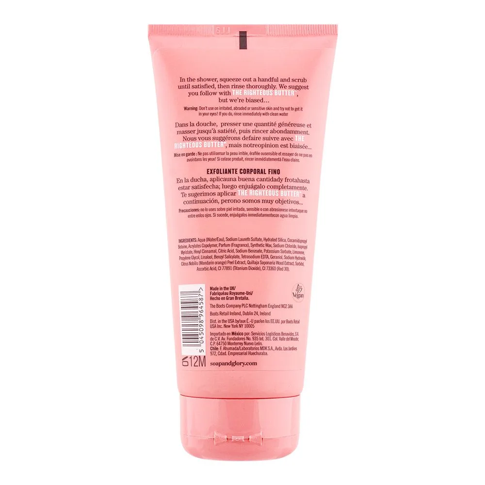 Side view of soap & glory the scrub of your life smoothing body scrub, 200ml