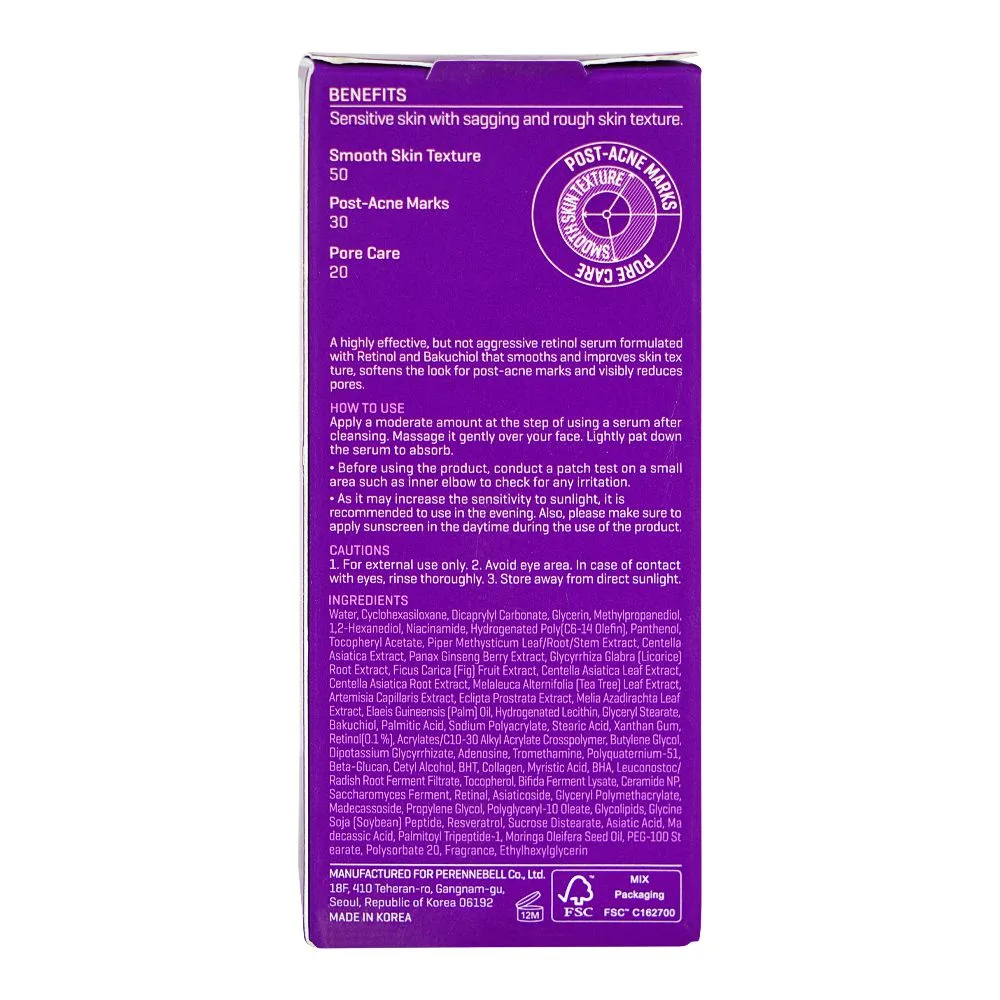 Side view of some by mi retinol intense reactivating serum, for post-acne marks, 30ml