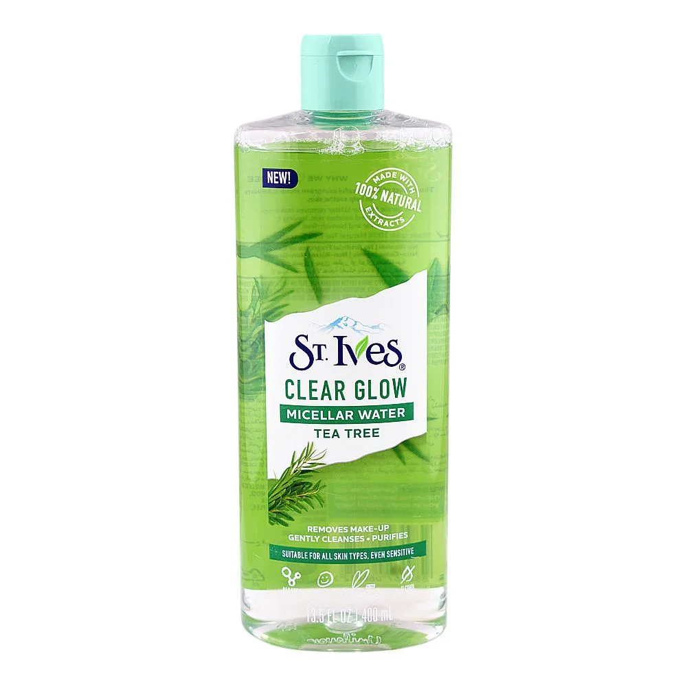 St.Ives Fresh Glow Tea Tree Micellar Water, For All Types Of Skin, 400ml
