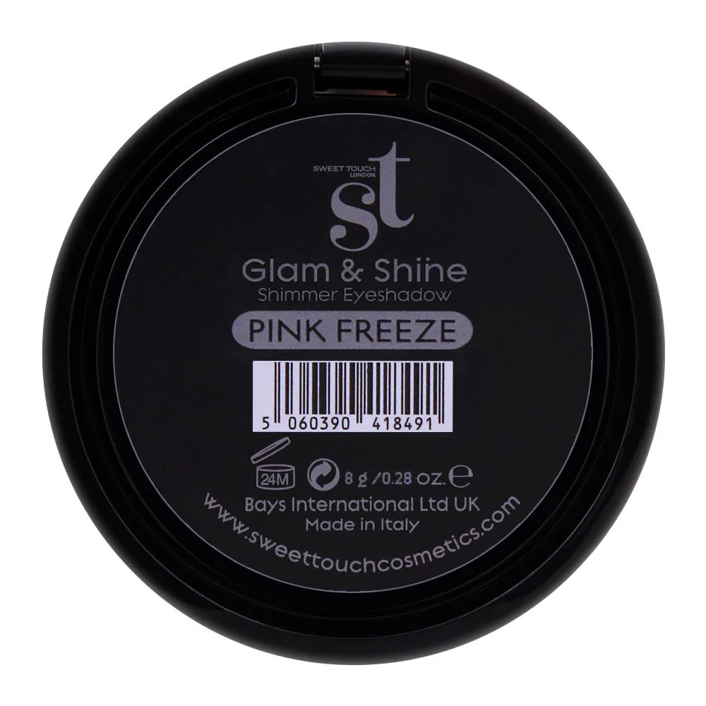 ST London Glam & Shine Shimmer Eyeshadow, Pink Freeze, Paraben Free & Long Lasting packaging image