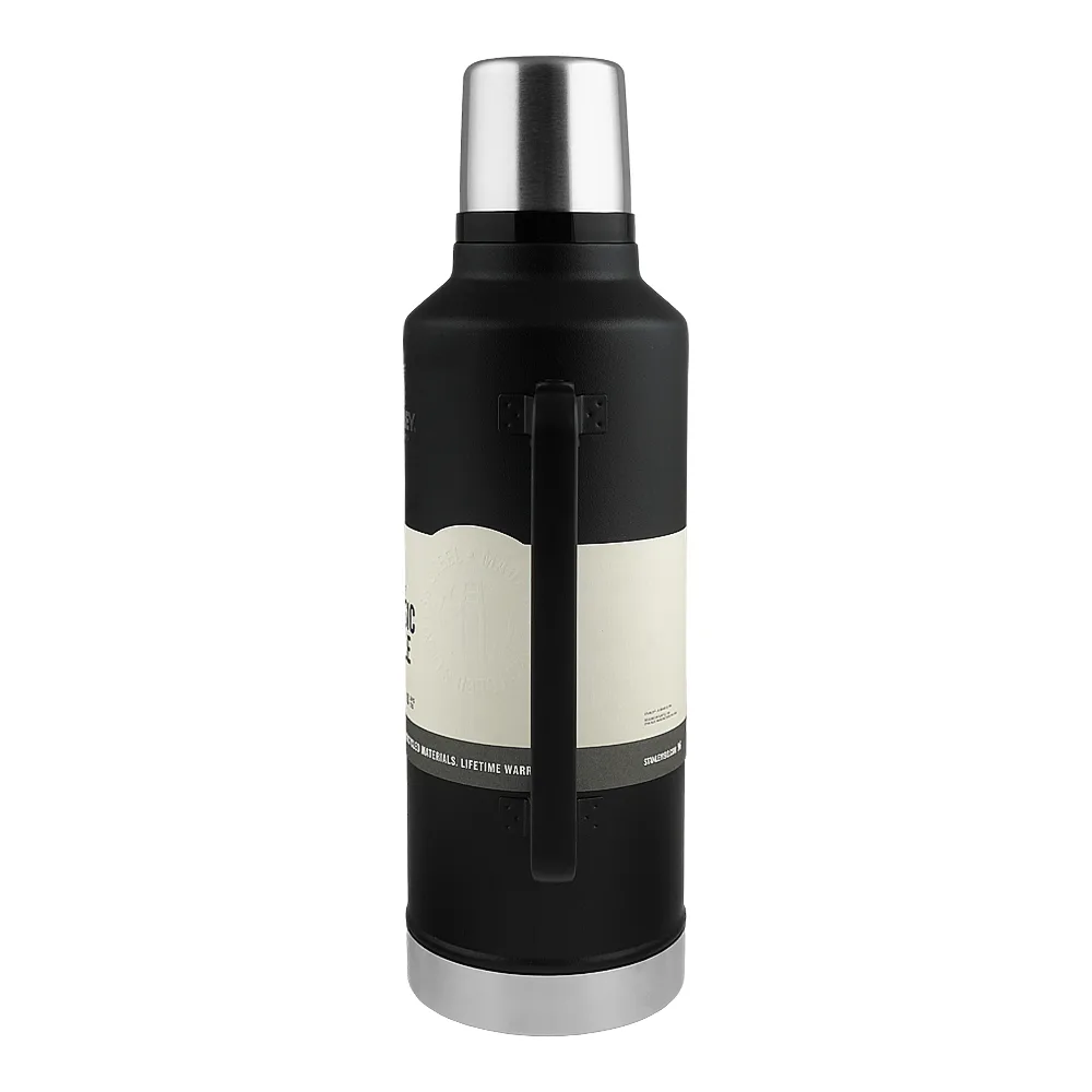 Comfortable casual stanley classic series the legendary classic stainless steel bottle, matte black pebbles, 2.3 liters, bpa free, 10-07935-045