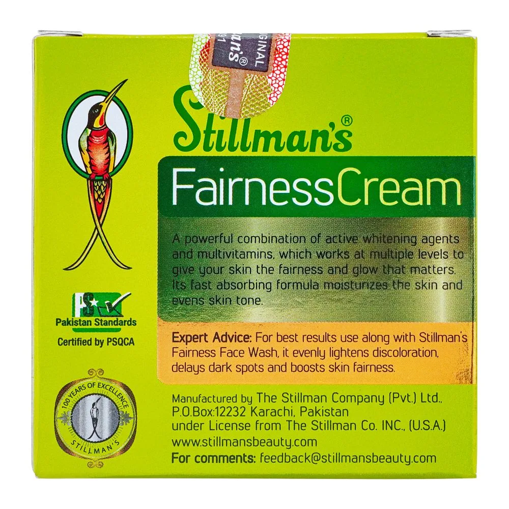 Side view of stillman's fairness cream, 28g