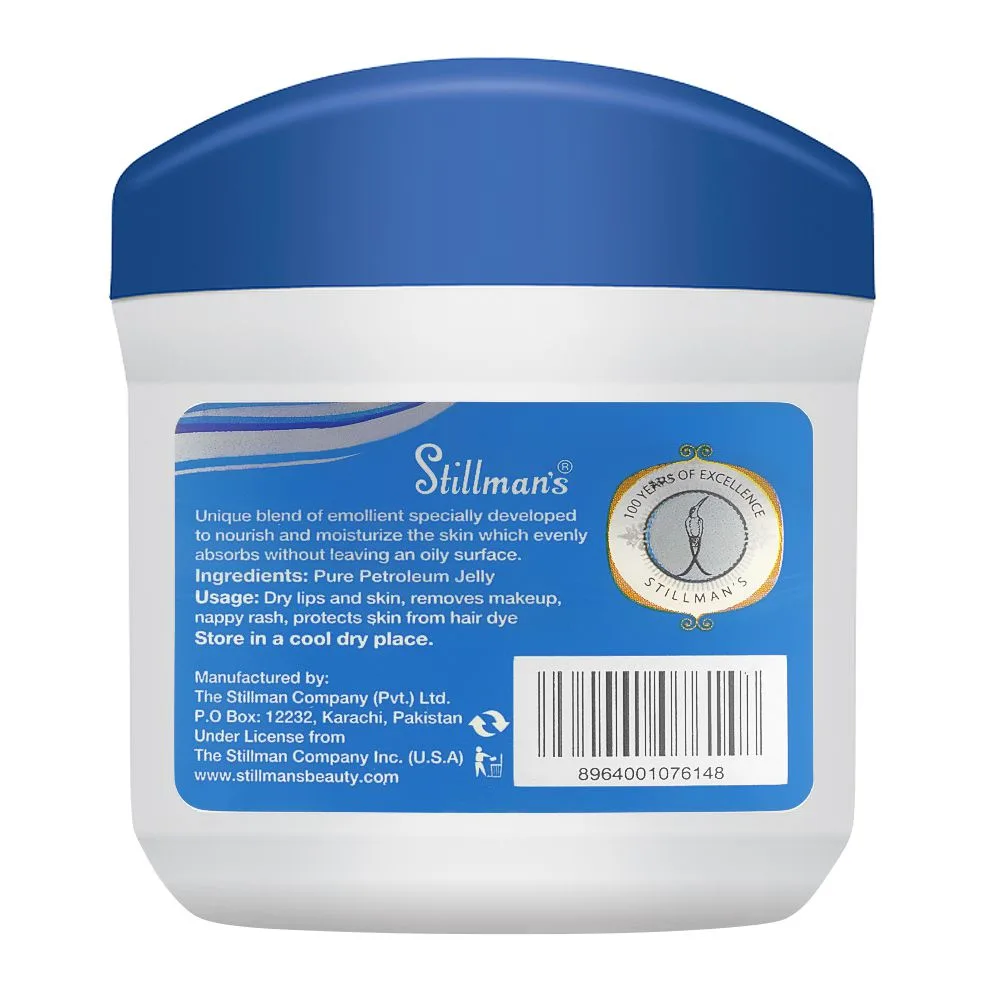 Side view of stillman's pure petroleum jelly, 100g