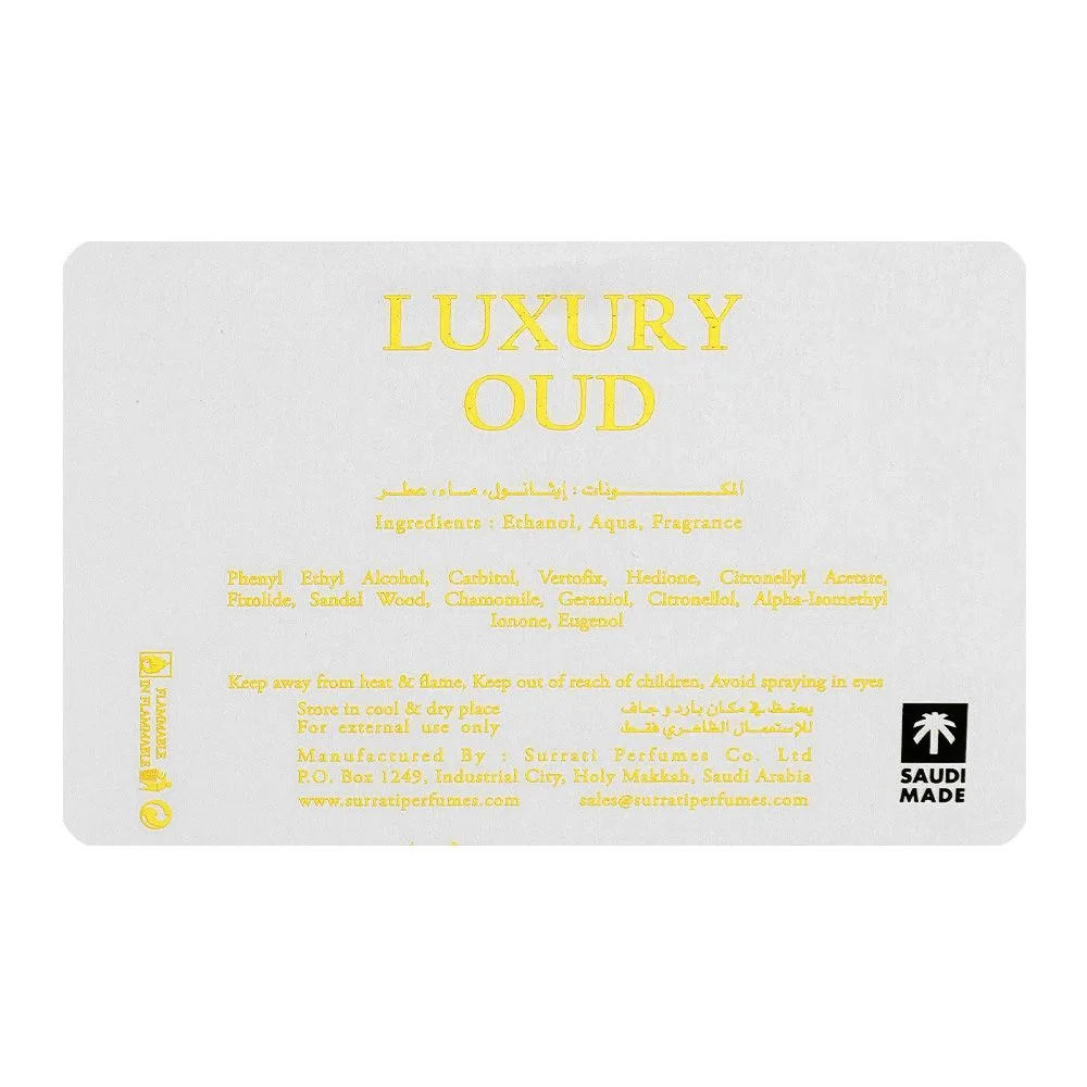 Comfortable casual surrati luxury oud, eau de parfum, for men & women, 100ml