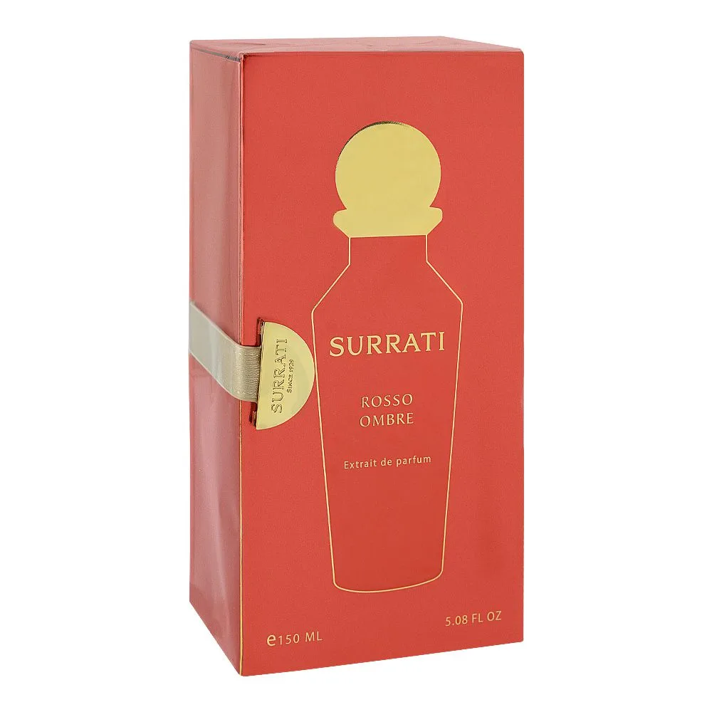 Side view of surrati rosso ombre, extrait de parfum, for men & women, 150ml