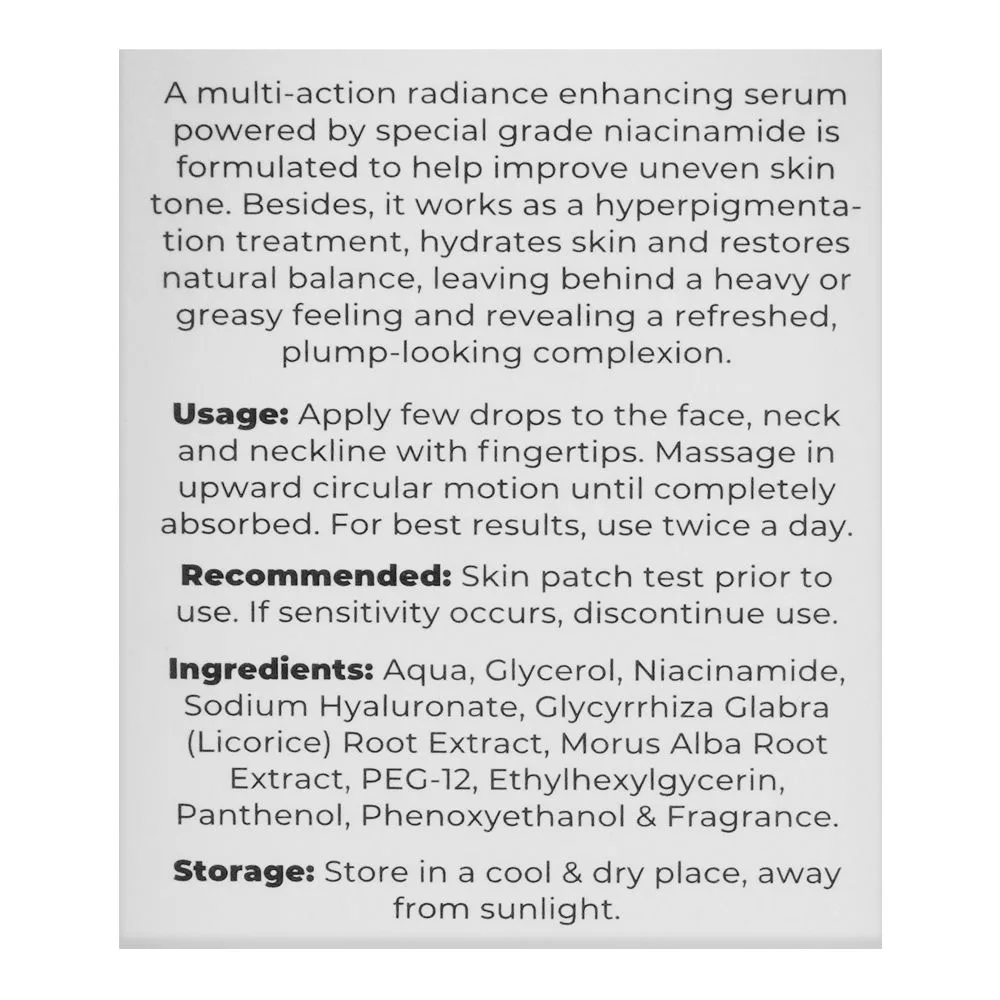 Comfortable casual swansi 5% niacinamide vitamin b3 radiance enhancing serum, 30ml