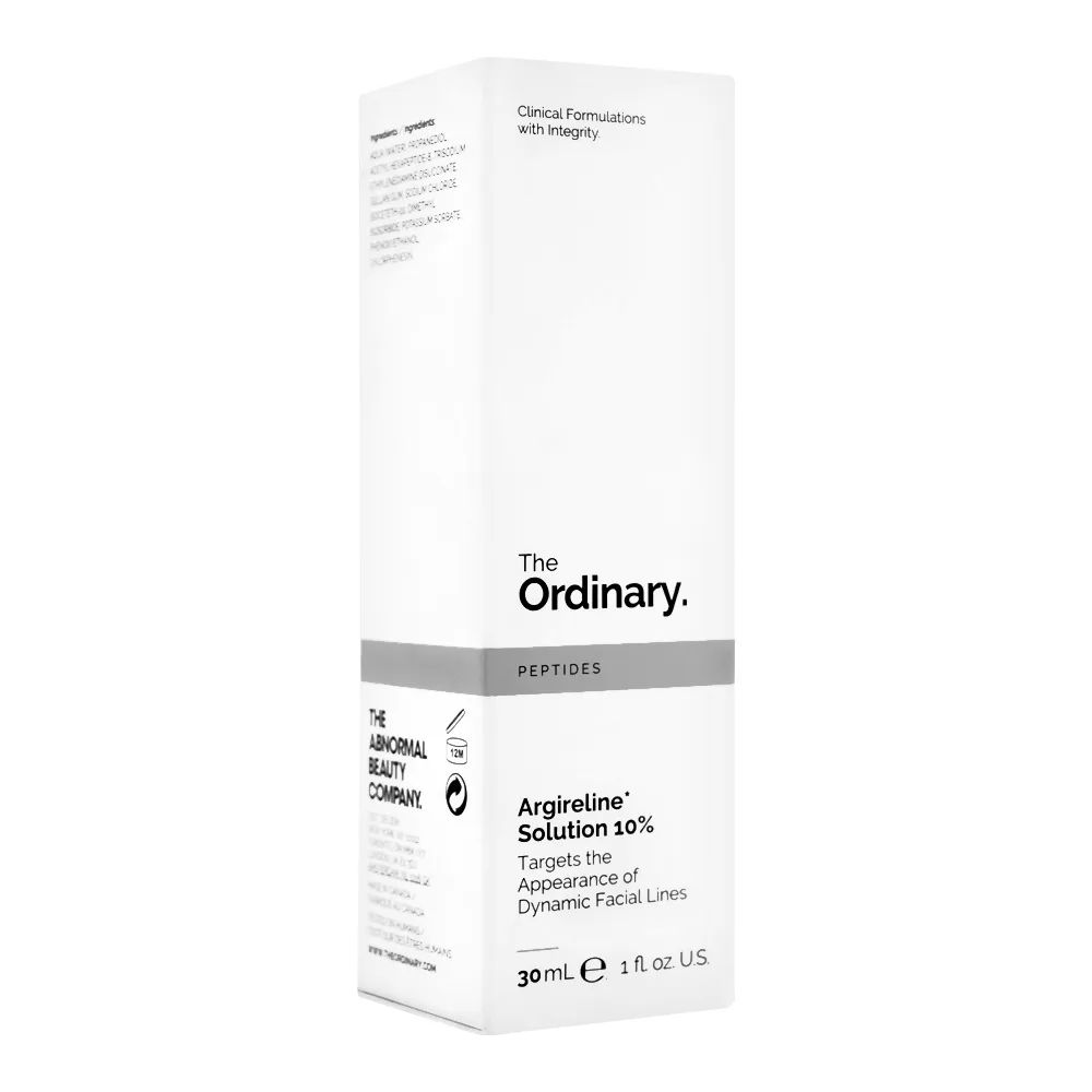 Close-up design of t.o. peptides argireline solution 10%, 30ml