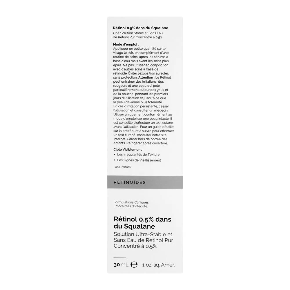 Comfortable casual t.o. retinol 0.5% in squalane, 30ml