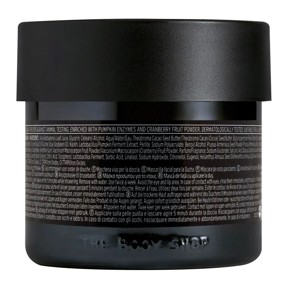 Side view of the body shop pumpkin instant radiance in-shower mask, 75ml