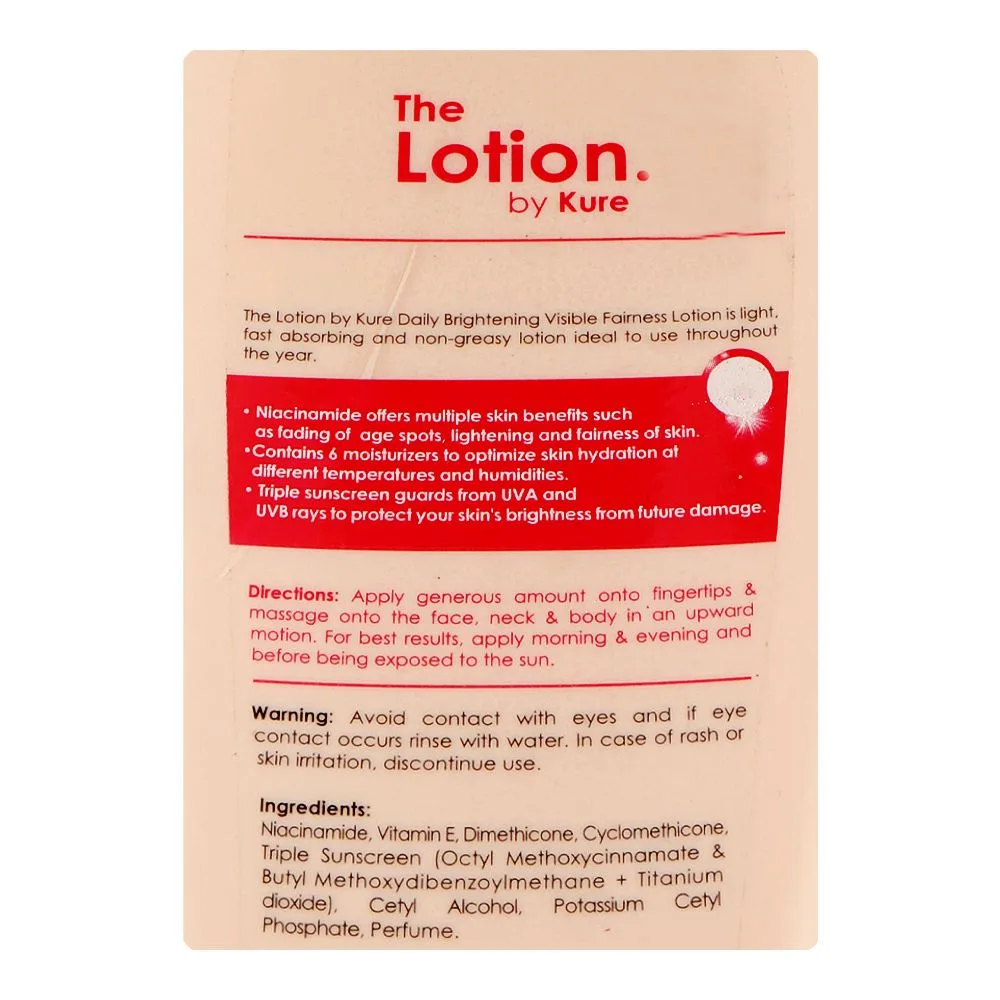 Comfortable casual the lotion by kure uv daily brightening triple sunscreen lotion, niacinamide, for all types of skin, 225ml