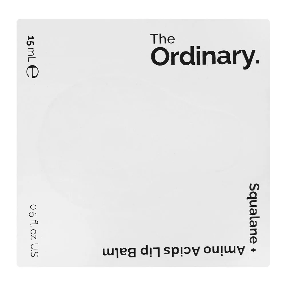 Side view of the ordinary squalene + amino acids lip balm, hydrating balm for dry lips, 15ml