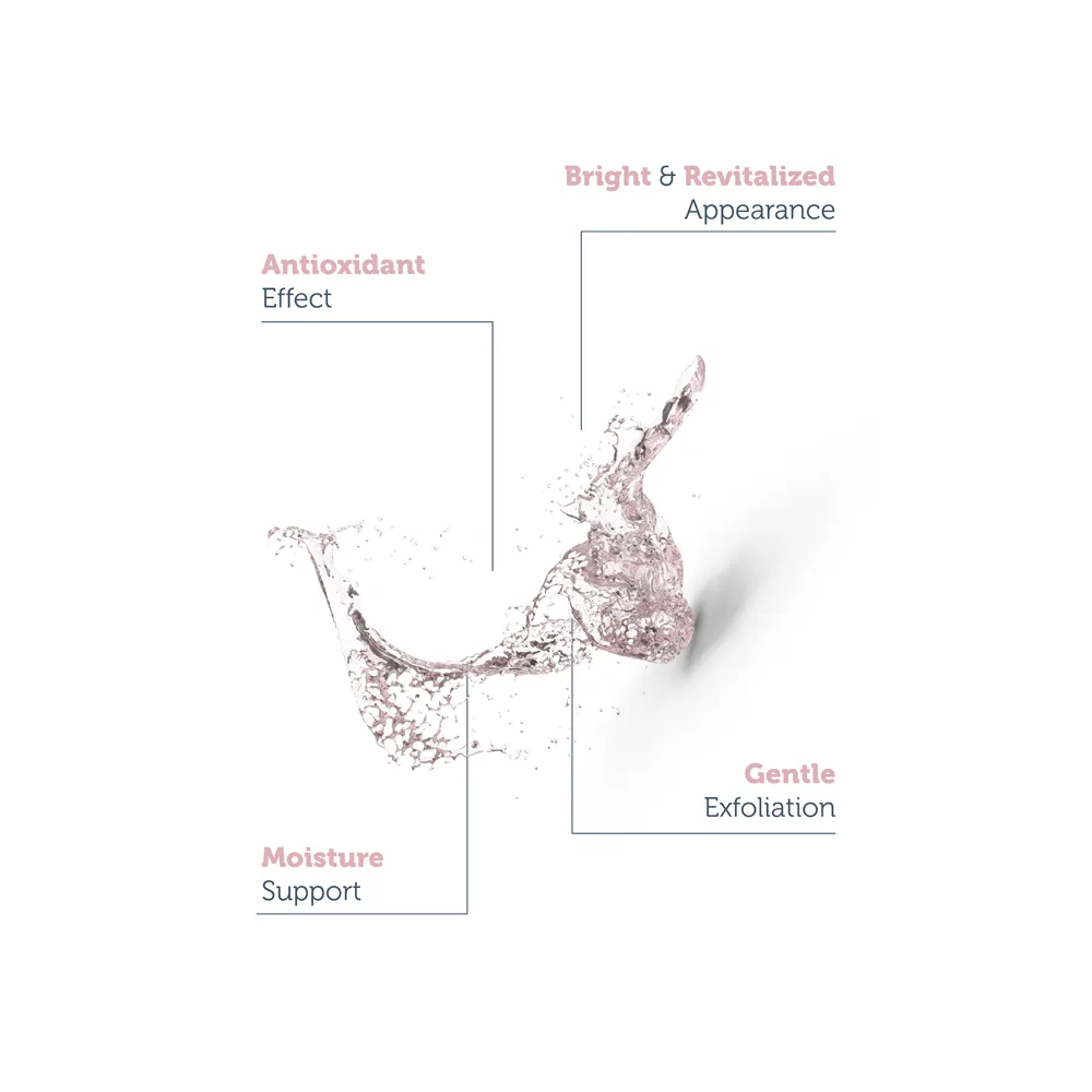 Side view of the purest solution pha complex 1.5% pomegranate extract mugwort refine & glow toner, vegan, for sensitive skin, 200ml