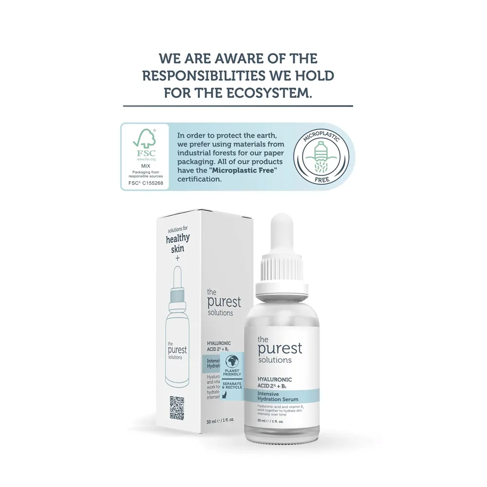 Close-up design of the purest solutions intensive hydration serum, hyaluronic acid 2% + b5, for all types of skin, 30ml