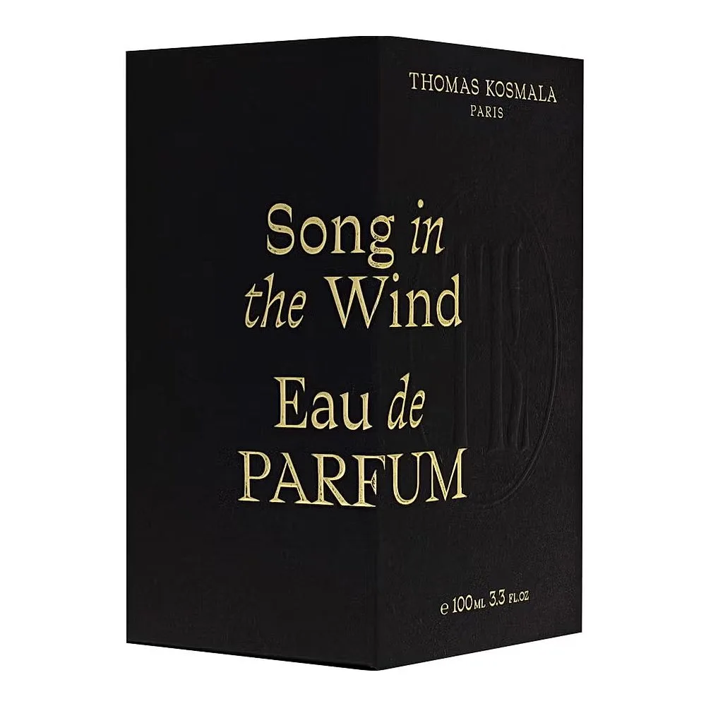 Side view of thomas kosmala song in the wind, eau de parfum, for men & women, 100ml
