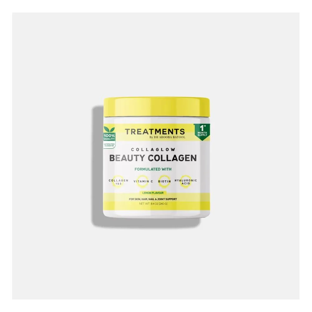 Treatments Collaglow Beauty Collagen Lemon Flavour, Hyaluronic Acid, Vitamin C & Biotin, For Skin, Nail & Joint Support, 240g