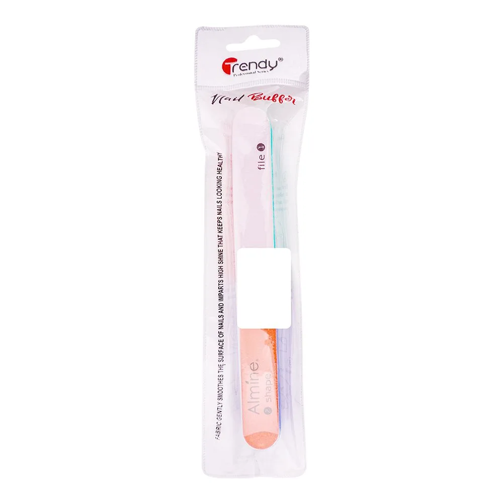 Close-up design of trendy 7-in-1 cylender nail buffer td-259
