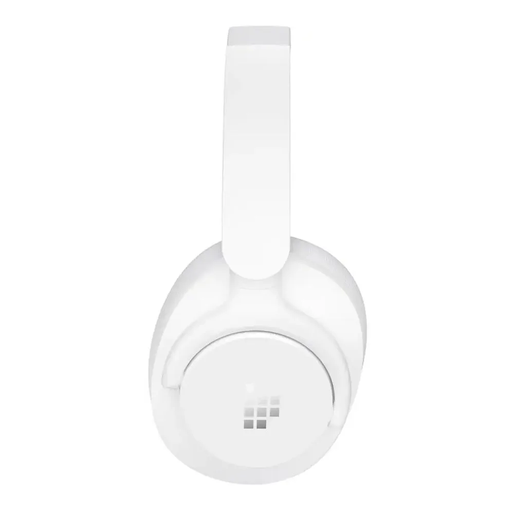 Side view of tronsmart sounfii q20s hybrid active noise cancellation wireless headphones, 60 hours playtime, white
