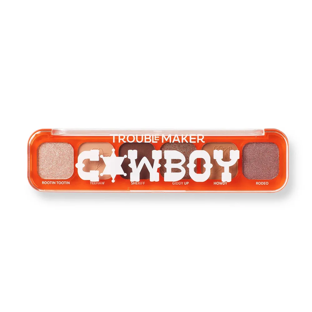 Trouble Maker Little Trouble Eyeshadow Palette, Cowboy 6-Pack close up view