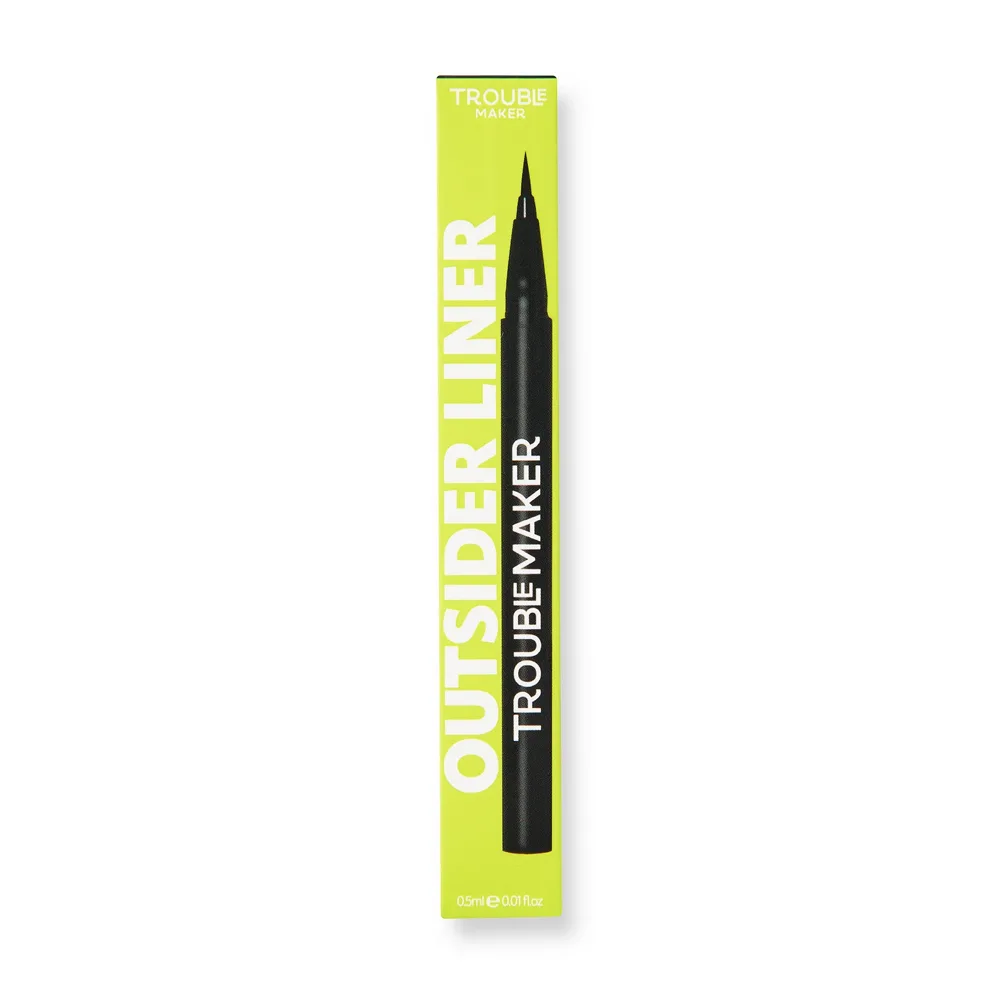 Comfortable casual trouble maker outsider liquid eyeliner pen, black, 0.5ml