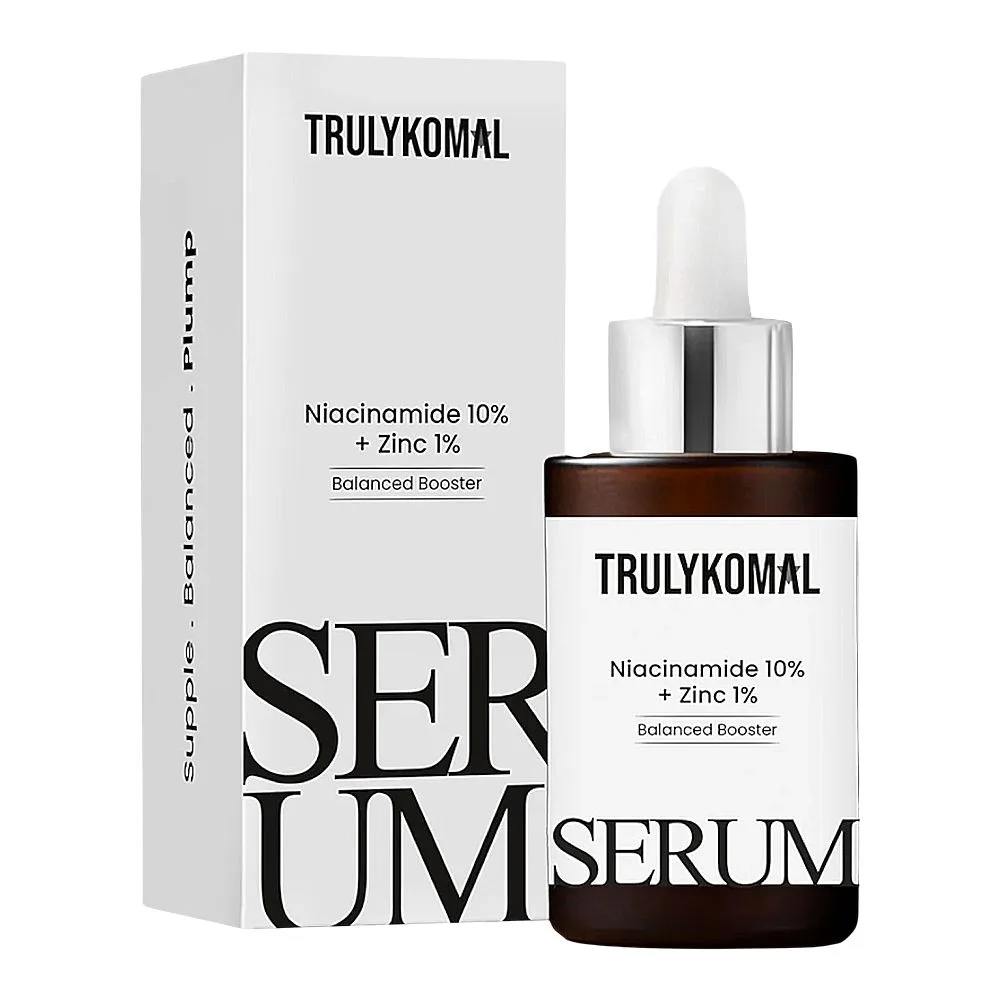 Truly Komal Balanced Booster Serum, Niacinamide 10% + Zinc 1% All Types Of Skin, 30ml