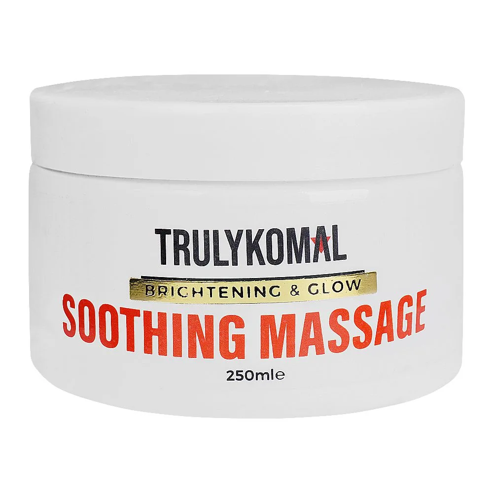 Side view of truly komal brightening & glow soothing massage cream, 250ml