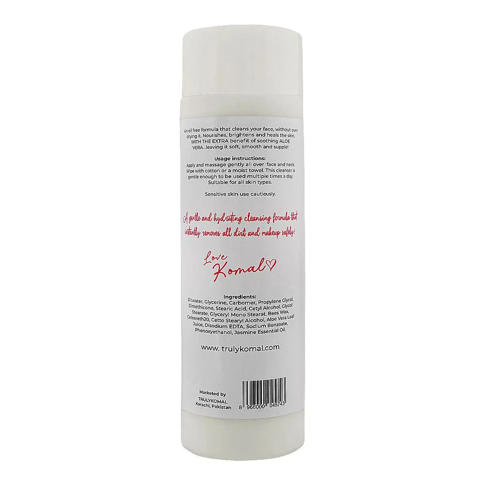 Comfortable casual truly komal gentle cleansing milk, paraben free, all skin types, 300ml