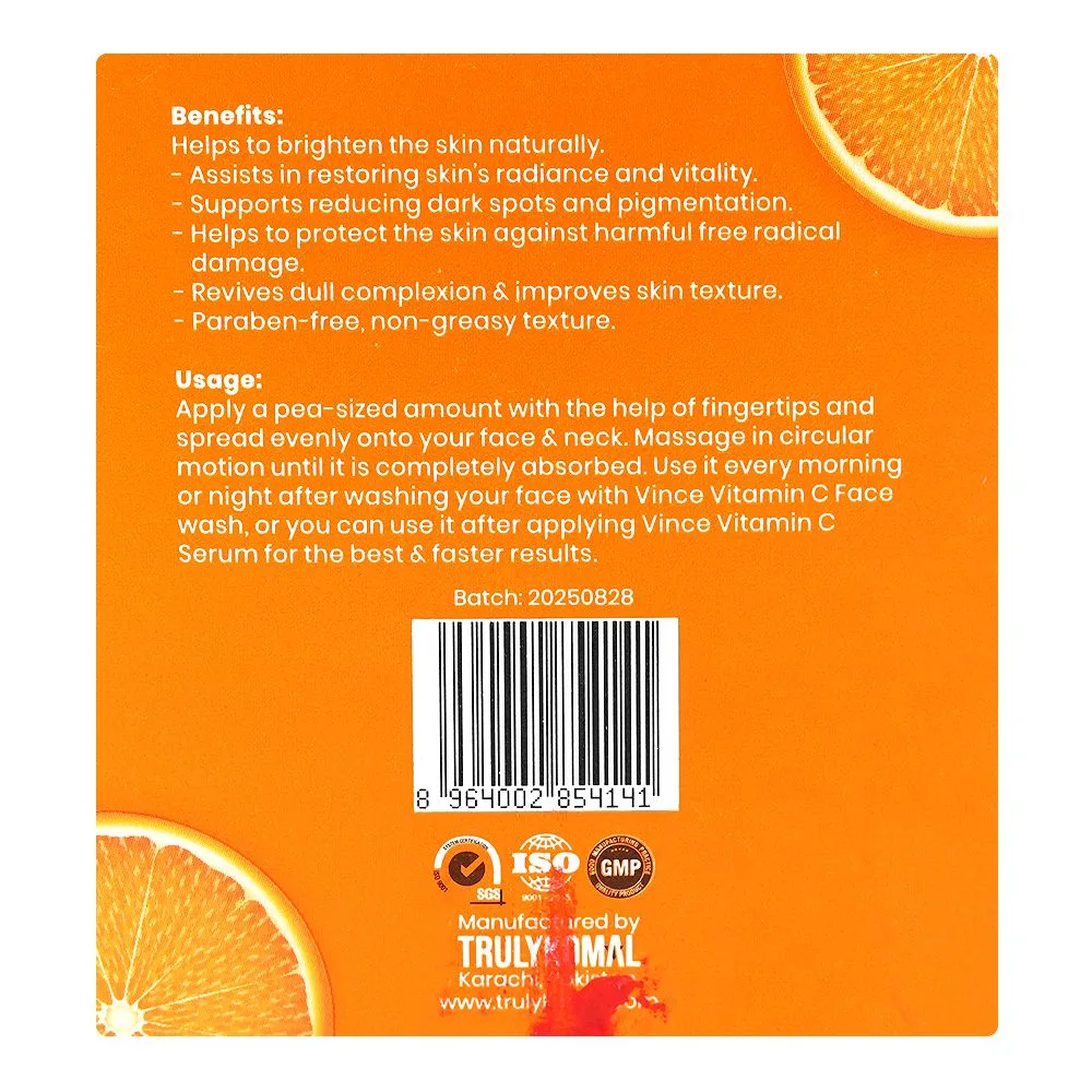 Comfortable casual truly komal vitamin c 2-in-1 moisturizer, spf20, ascorbic acid, for all types of skin, 50g