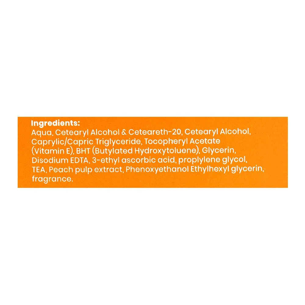 Close-up design of truly komal vitamin c 2-in-1 moisturizer, spf20, ascorbic acid, for all types of skin, 50g