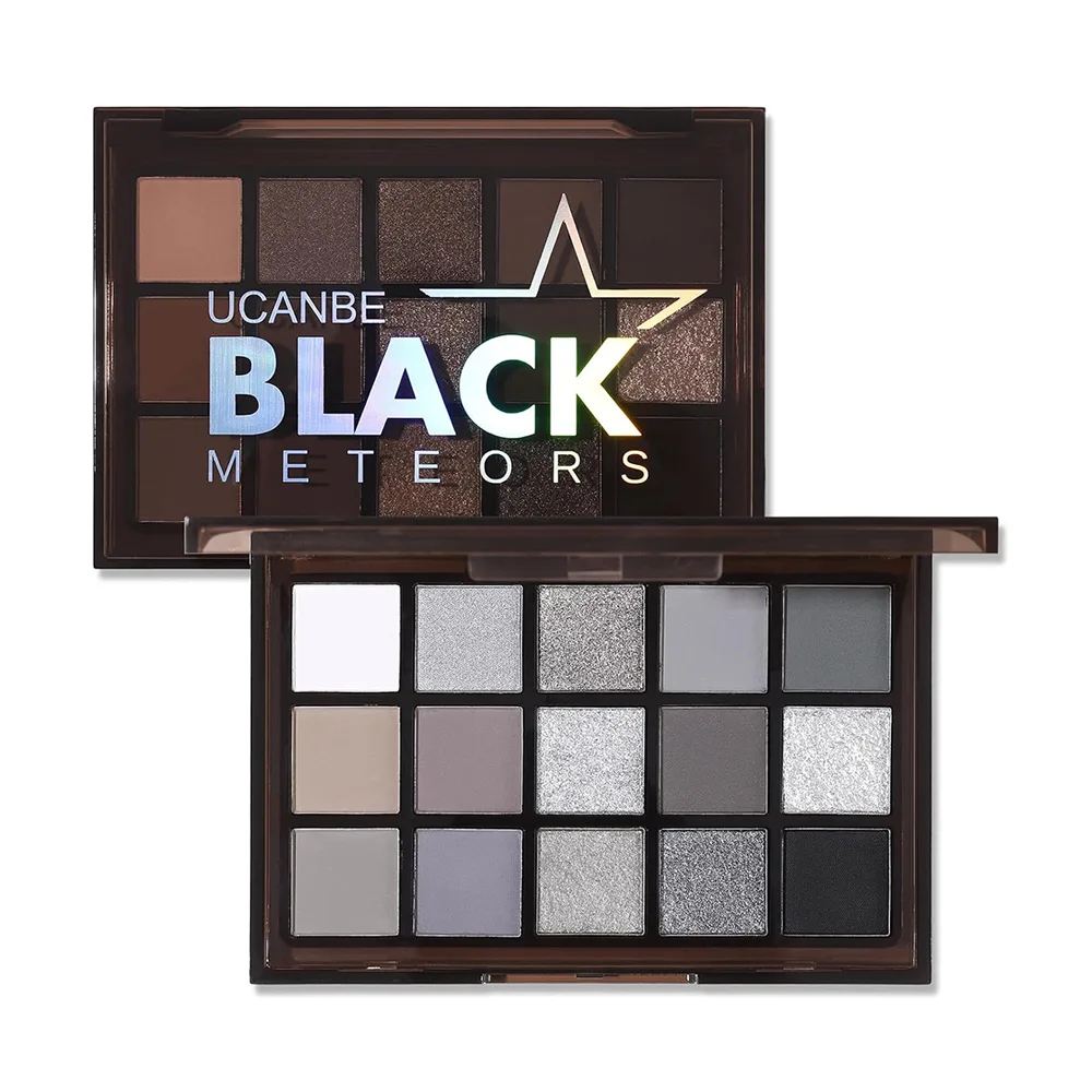 Ucanbe Black Meteors Eyeshadow Palette, 15-Pack, STUB061_09