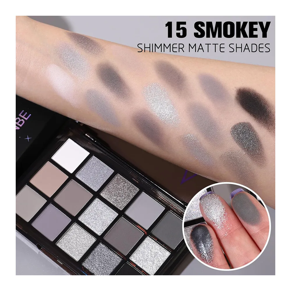Ucanbe Black Meteors Eyeshadow Palette 15-Pack , STUB061_09 shades and color detail