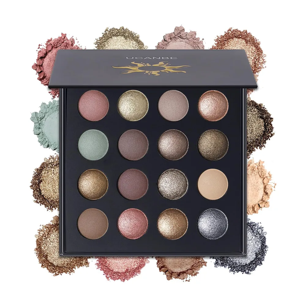 Ucanbe Sunkissed Classic Baked Formula Eyeshadow Palette, 16-Pack, STUB158