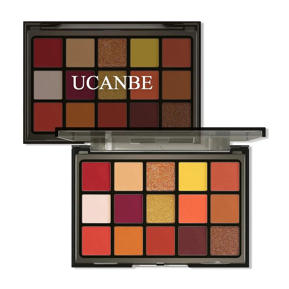 Ucanbe Sunset Orange Eyeshadow Palette, Water & Sweat Proof, 15-Pack, STUB061_16