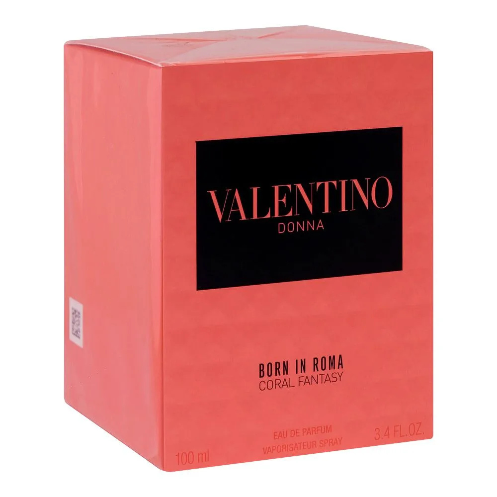 Side view of valentino donna born in roma coral fantasy, eau de parfum, for women, 100ml