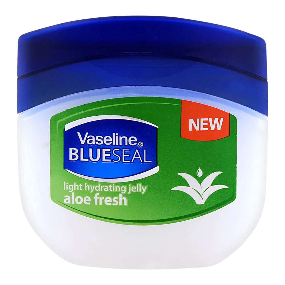 Side view of vaseline blueseal aloe fresh light hydrating jelly 100ml