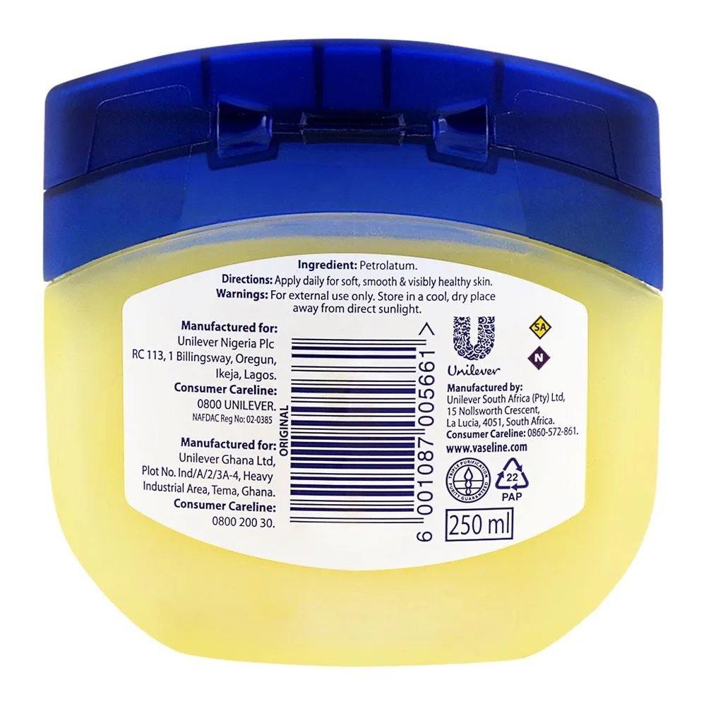 Comfortable casual vaseline blueseal pure petroleum jelly original 250ml