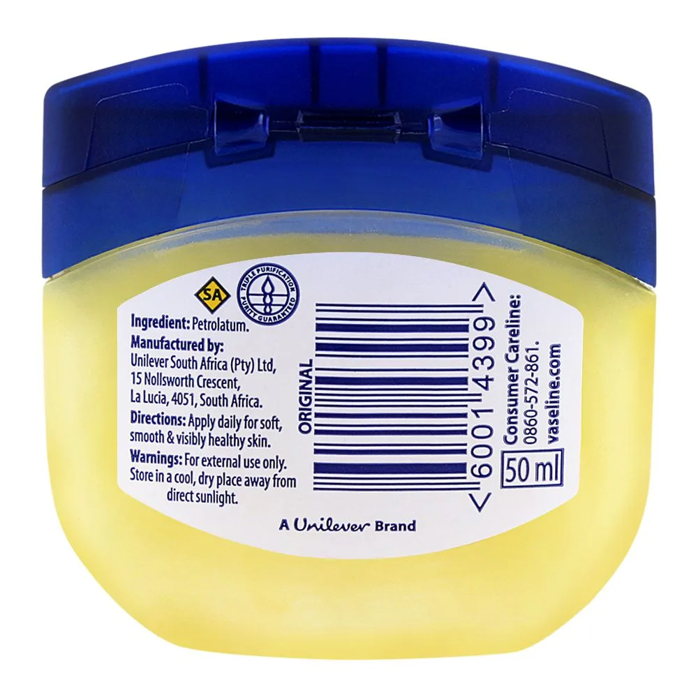 Comfortable casual vaseline blueseal pure petroleum jelly, original 50ml