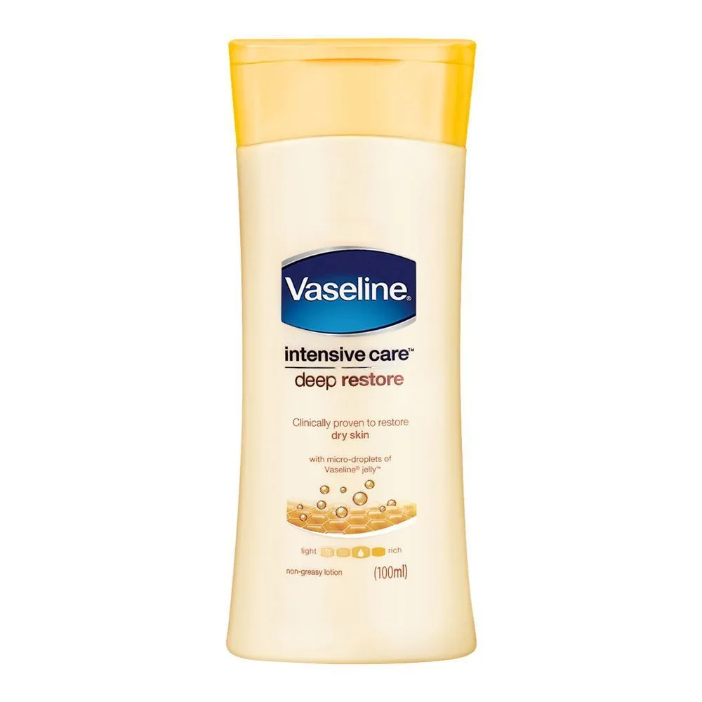 Vaseline Intensive Care Deep Restore Body Lotion, For Dry Skin, 100ml