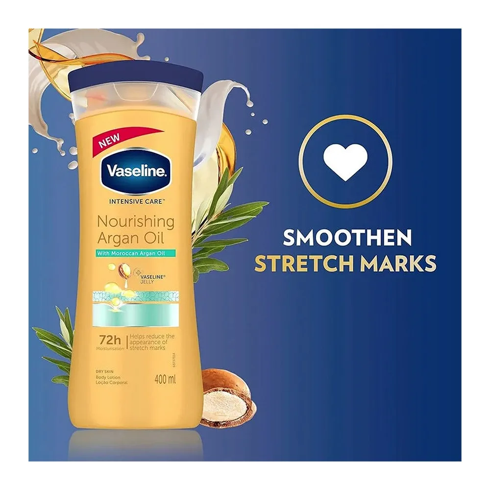 Vaseline Intensive Care Nourishing Argan Oil Body Lotion, For Dry Skin, 400ml