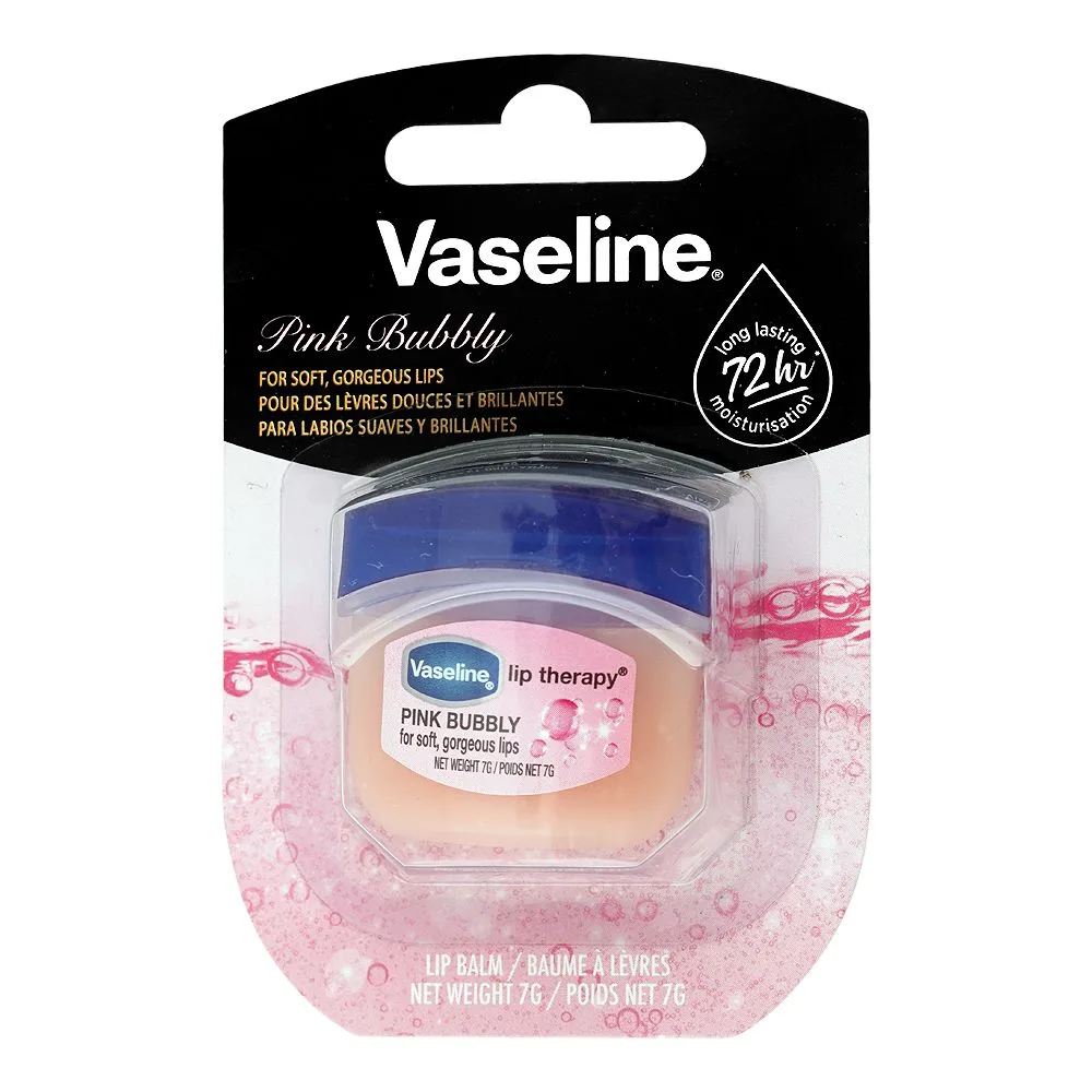 Vaseline Pink Bubbly Lip Therapy, For Soft & Gorgeous Lips, 7g