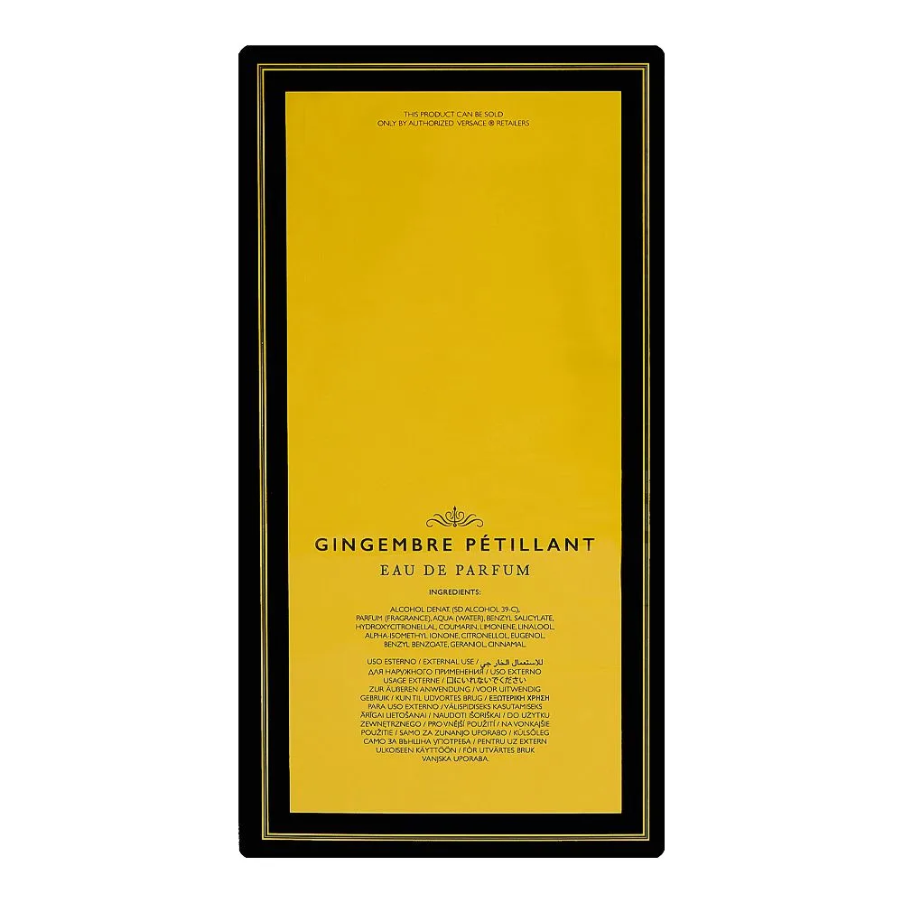 Comfortable casual versace atelier gingembre petillant, eau de parfum, for men & women, 100ml
