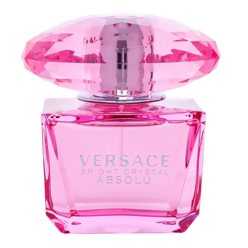 Close-up design of versace bright crystal absolu poru femme, eau de parfum, for women, 30ml