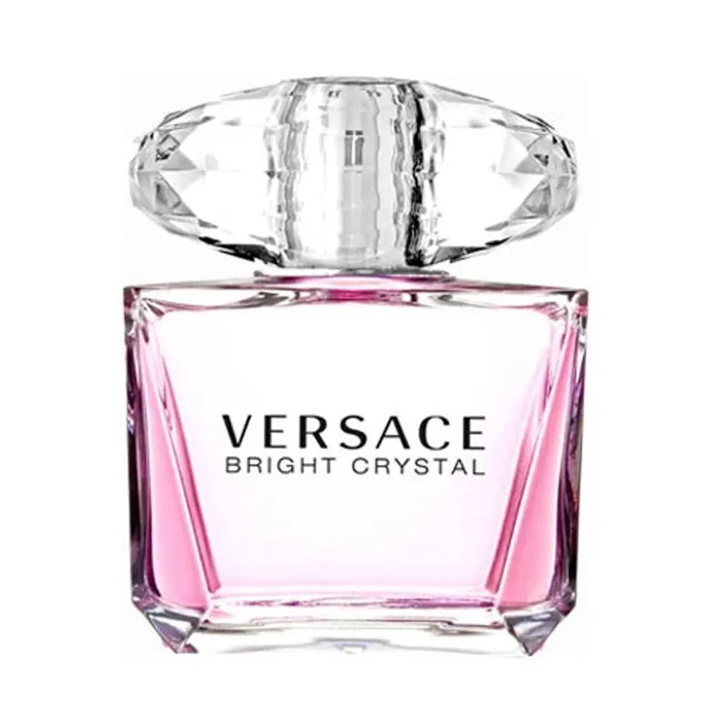 Close-up design of versace bright crystal, eau de toilette, for women, 30ml