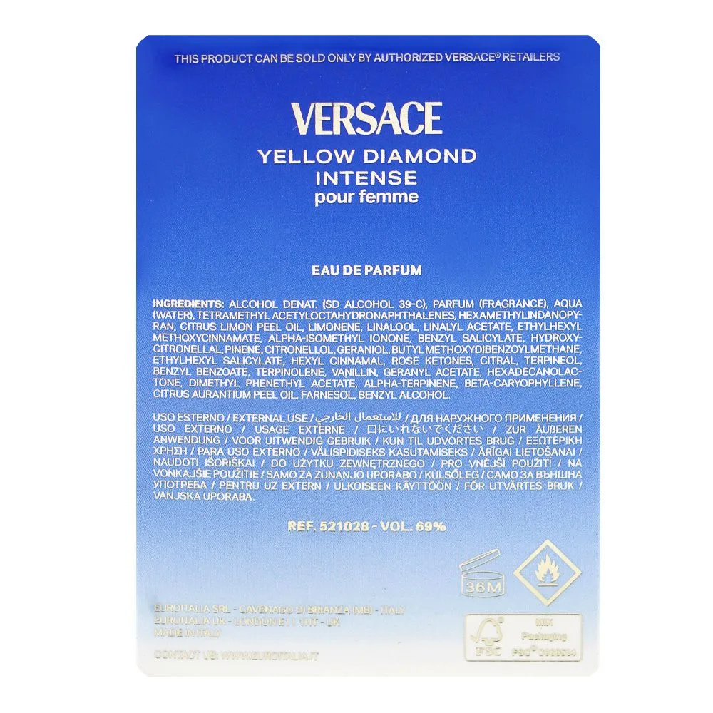 Comfortable casual versace yellow diamond pour femme intense, eau de parfum, for women, 30ml