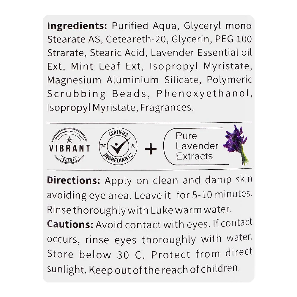 Comfortable casual vibrant beauty mini spa luxurious lavender+mint skin brightening soak, 200ml