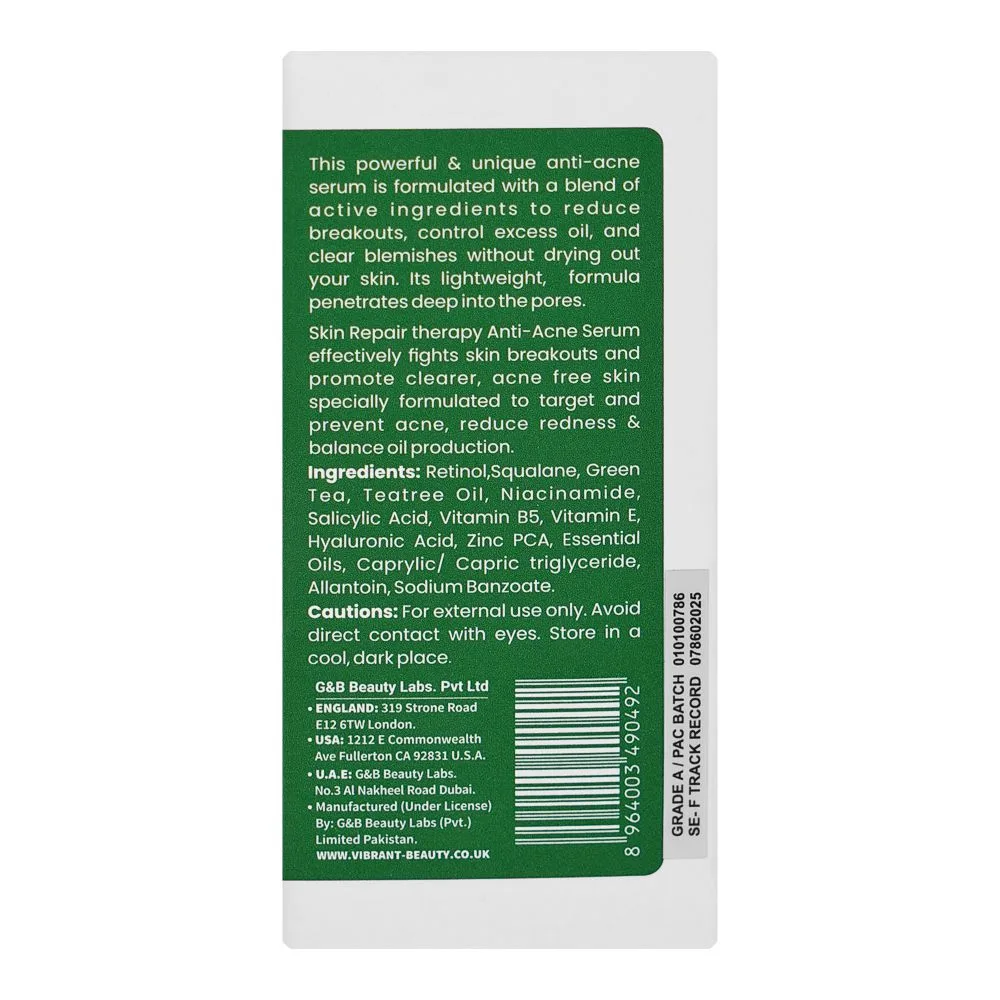 Comfortable casual vibrant beauty skin repair therapy anti acne serum, 30ml