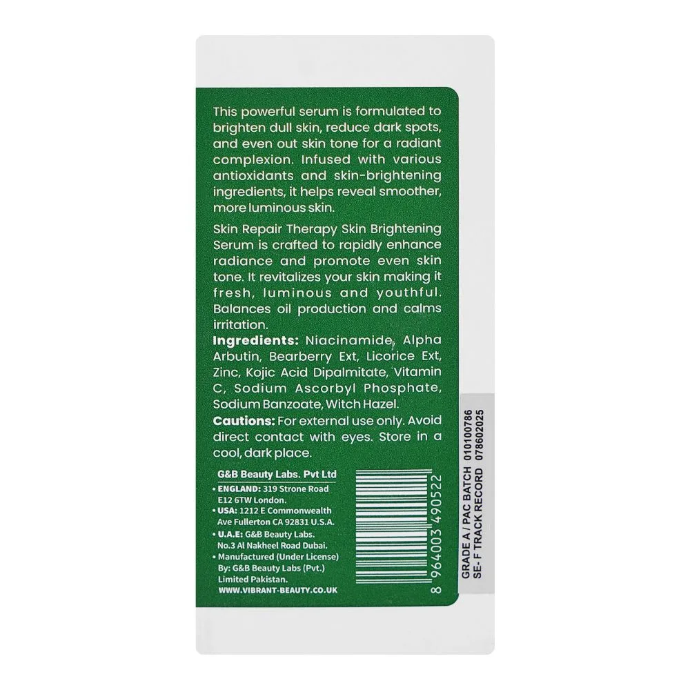 Comfortable casual vibrant beauty skin repair therapy brightening serum, 30ml