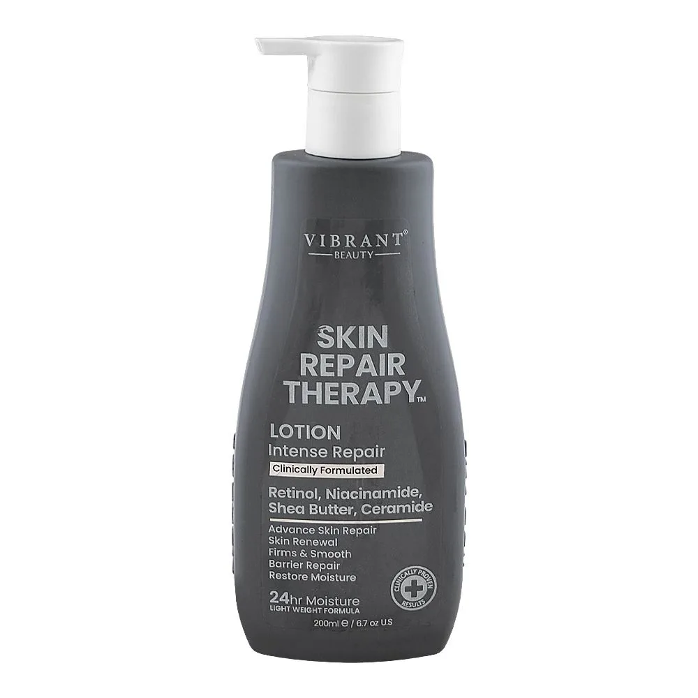 Vibrant Beauty Skin Repair Therapy Intense Repair Lotion, Retinol, Niacinamide, Shea Butter & Ceramide, For All Types Of Skin, 200ml