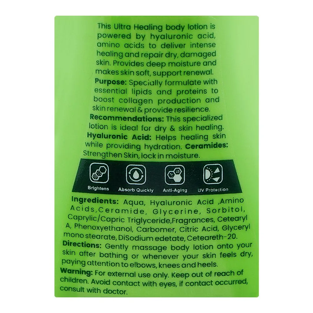 Comfortable casual vibrant beauty skin repair therapy ultra healing lotion, hyaluronic, amino acid & ceramides, for moisturizing skin, 200ml