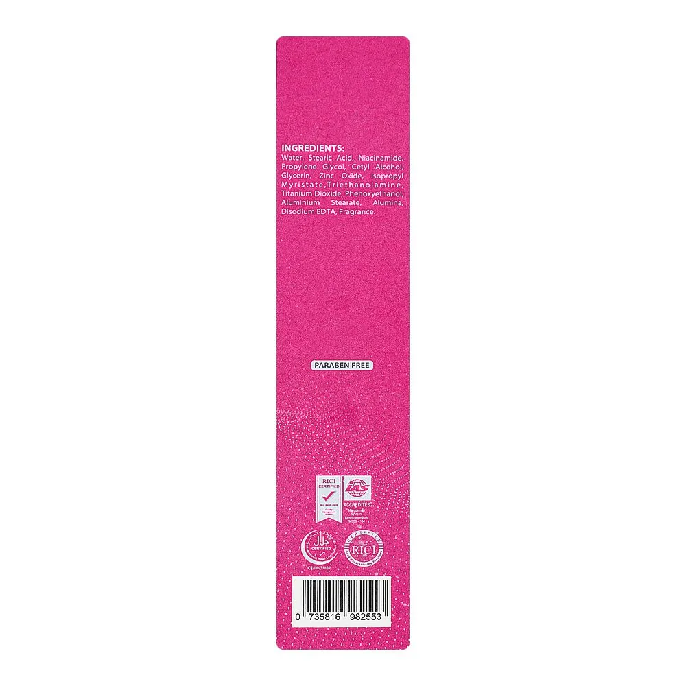 Side view of vince 3x daily super glow cream with vitamin b3, non-greasy, paraben-free, vegan, 50ml